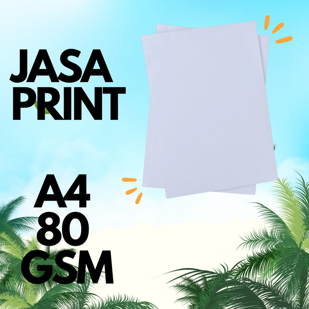 jasa print A4 80 gsm warna