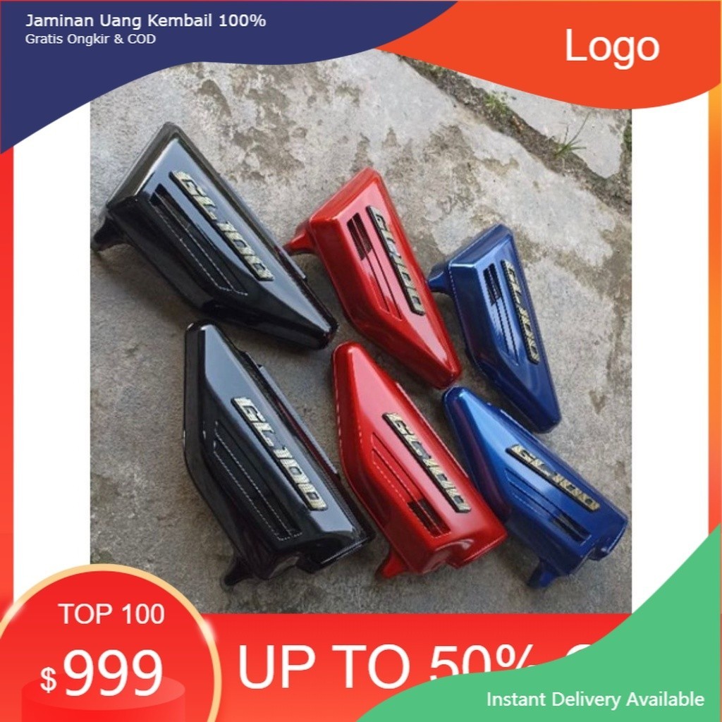 Bok aki gl 100 cover body samping tepong aki kanan kiri tutup bok aki gl100 warna