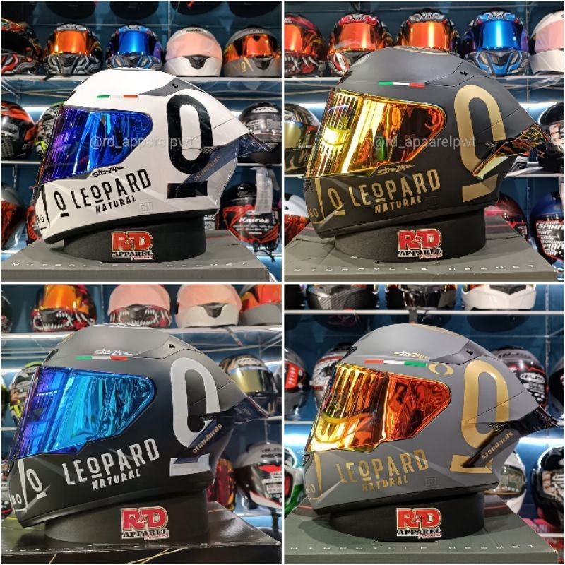 HELM KYT TT COURSE SOLID REDBULL LEOPARD PAKET GANTENG