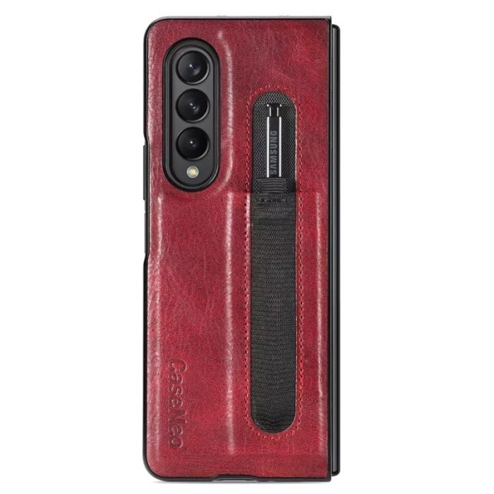 Hard Case Samsung Galaxy Z Fold 3 Kulit Pen Holder Premium
