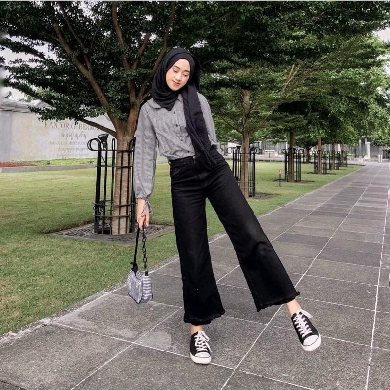 Celana Boyfriend Jeans Kulot Rawis