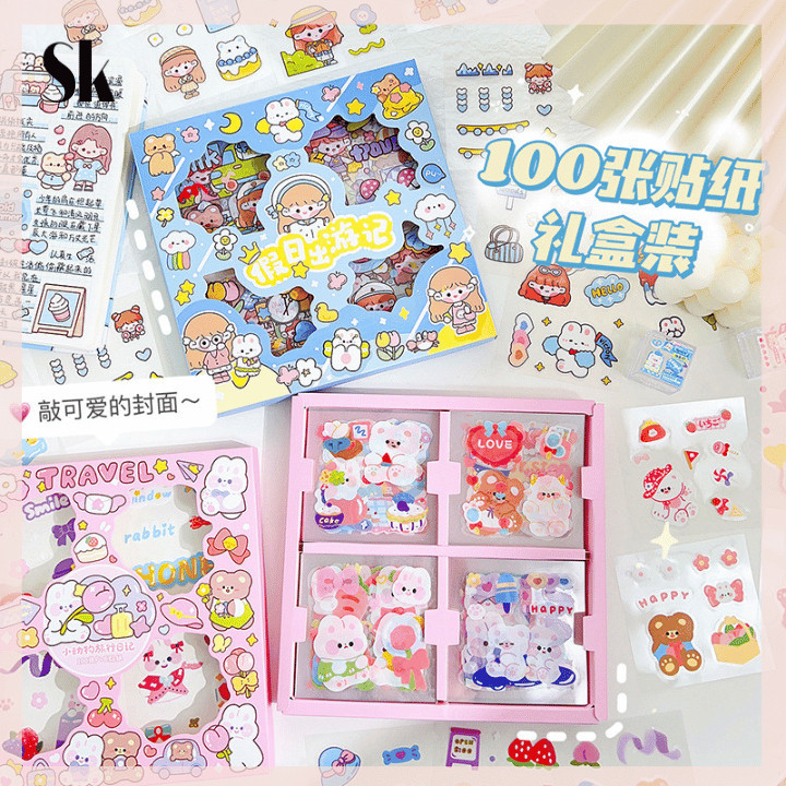 

SKSHOP Stiker MOMO Girl Series DIY 1 Box 100 lembar - SK068