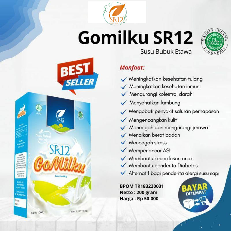 

Gomilku SR12 Susu Bubuk Kambing Etawa Kualitas Premium 200 gram BPOM Halal Enak