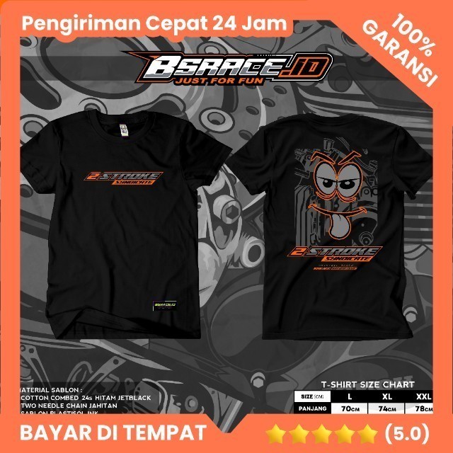 Kaos 2stroke Emot Kaos 2tak Indonesia Kaos Racing Baju Kaos Two Stroke Gank Kaos 2Stroke Terbaru