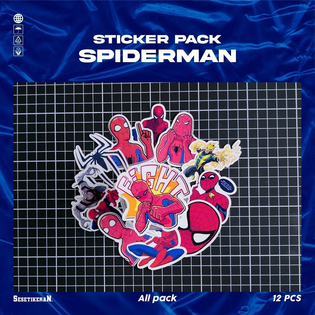 

COD✨ Sesetikeran Pack Stiker Kartun Lucu Spiderman The Animated Series Colorfull Cute Keren Untuk Koper Laptop Skateboard