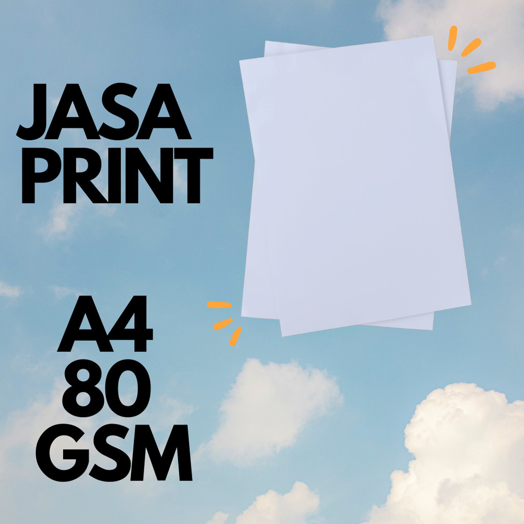 jasa print A4 80 gsm warna