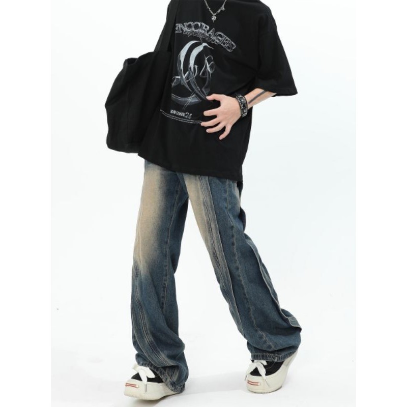 SIGMA Jeans - Celana Jeans Pria Loose Pants - Style Korean Loose Pants Celana Panjang Bahan Stretch