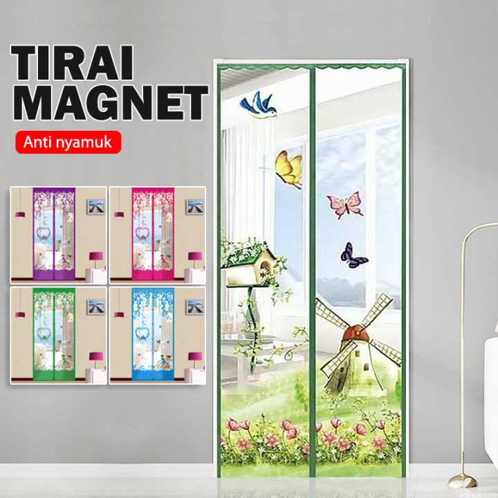 Tirai Magnet Anti Nyamuk - Tirai Pintu Motif - Hordeng Pintu Anti Nyamuk