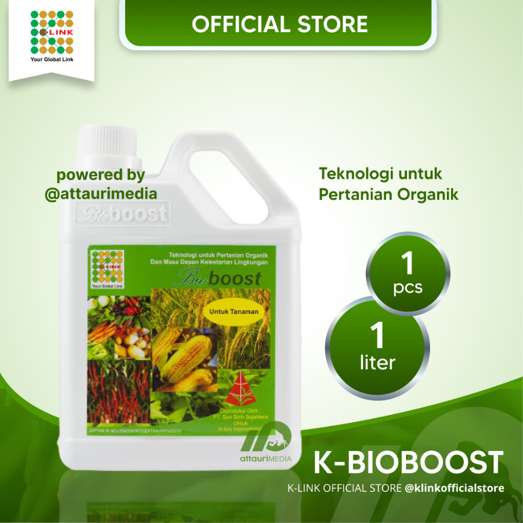 K-Link K-BioBoost Original (1 Liter) Pupuk Cair Organik Hayati BioBoost Pupuk Pertanian, Tumbuhan da