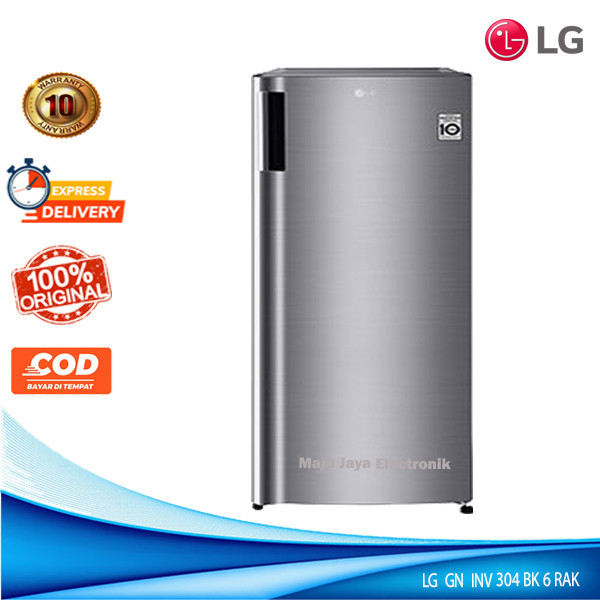 Freezer LG GN INV 304 SL 6 Rak Inverter