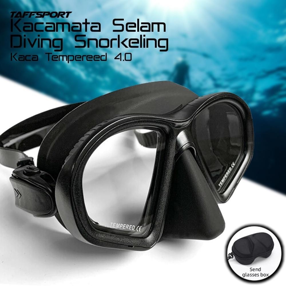 Kacamata Selam Dewasa Scuba Diving Kaca Di Lapisi Tempered Glass - TaffSPORT ZACRO