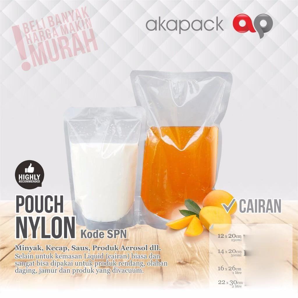 

Standing Pouch Nylon transparan 12x20 (250ml) untuk Cairan, minyak tahan panas