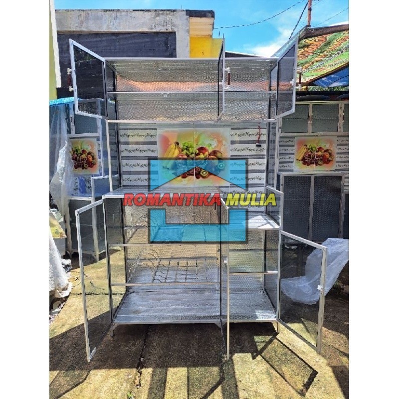 (SIAP KIRIM) Rak Piring 3 Pintu Magicom Minimalis Termurah Terlaris Cirebon Kuningan Majalengka Indr