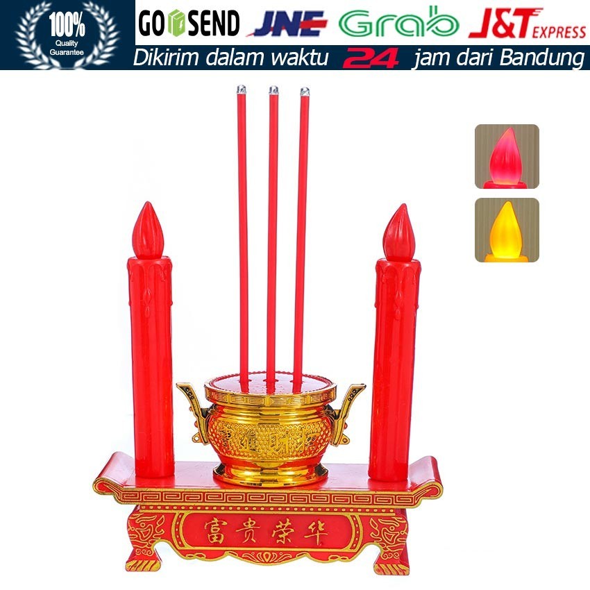 Tempat Dupa Hio Elektrik Baterai Lampu / Pembakar Dupa Elektronik / Tempat Dupa Hio Elektrik / Tempa