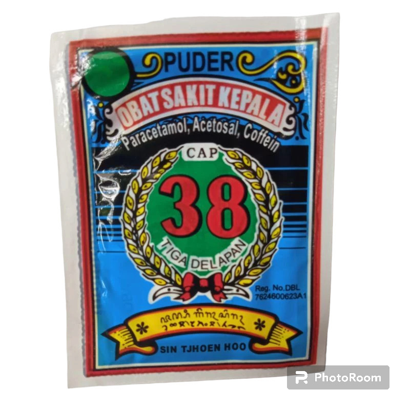 Puder Cap 38 Obat Sakit Kepala/ Paracetamol, Acetosal, Coffein | WSM