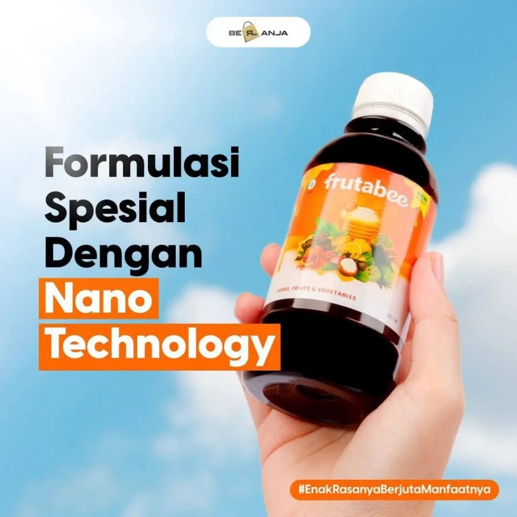 Berlanja Frutabee Madu Murni Asli Tanpa Campuran Kemasan 6Botol | Vitamin Penambah Nafsu Makan | Men