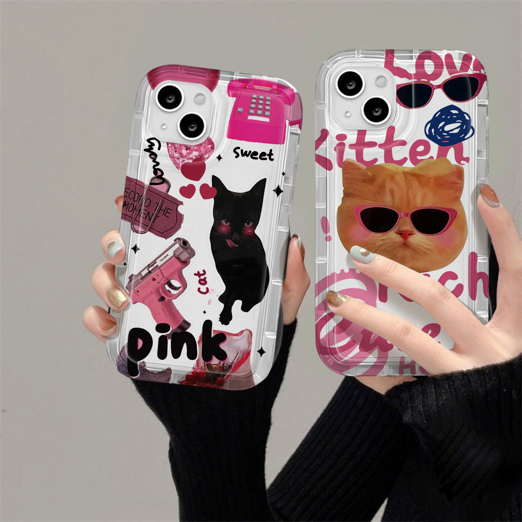 Kotak Telepon Kucing Keren Iphone 6/7/8 6+/7+/8+ X/XS XR Xs Max 11 11 Pro 11 Pro Max 12/12 Pro 12 Pr