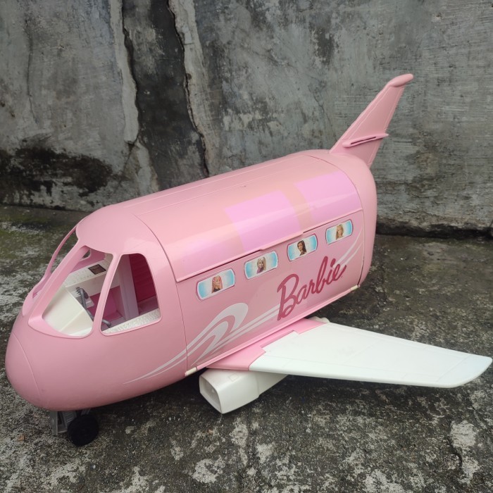 RR27 Mainan Pesawat Barbie Jumbo Plane Figure Original Mattel Minus