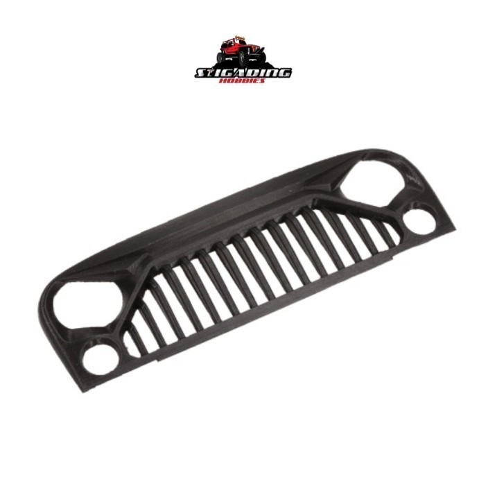 PART REMOTE CONTROL GRILL ANGRY FACE JEEP WRANGLER RUBICON JK AKSESORIS RC 1/10 SCX10