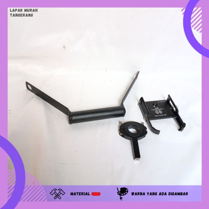 PAKET HOLDER HP BREKET BRACKET GPS HOLDER HP MOTOR CBR 150 COVER STANG HOLDER LOGAM