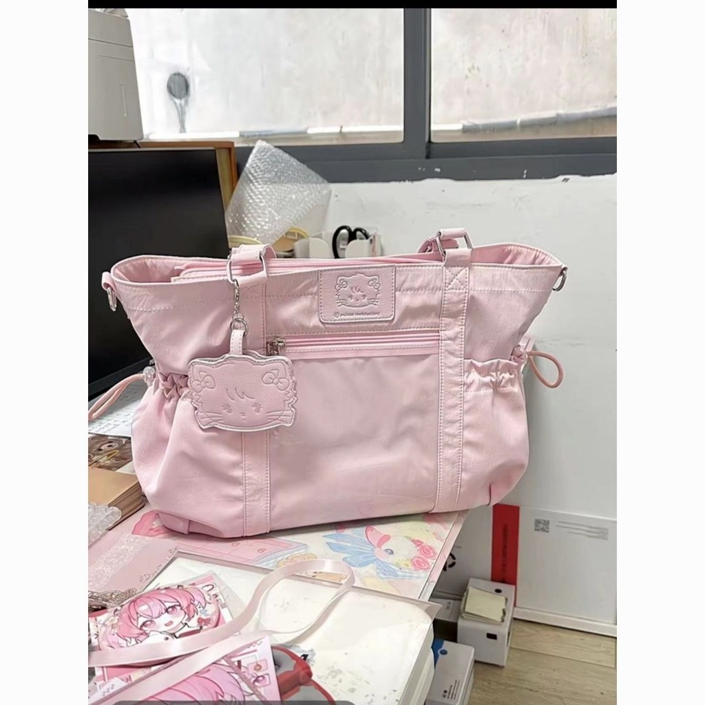 [ COD✅ ] Aroana Bag  Tas Tote Serut Desain Ceruk Tas Sakit Merah Muda Komuter Asli Anak Perempuan Ta
