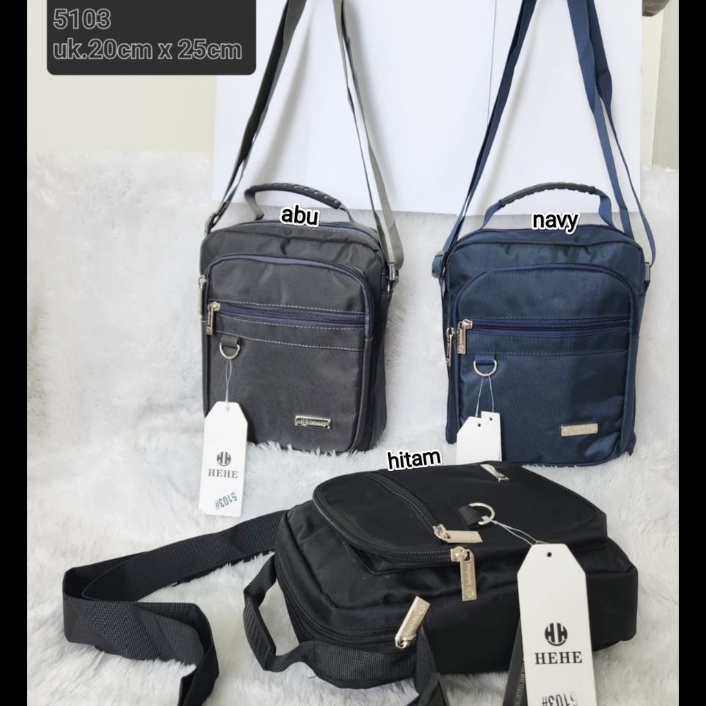 ND43RT67 Hehe tas selempang pria sling bag import tas kerja cowok anti air