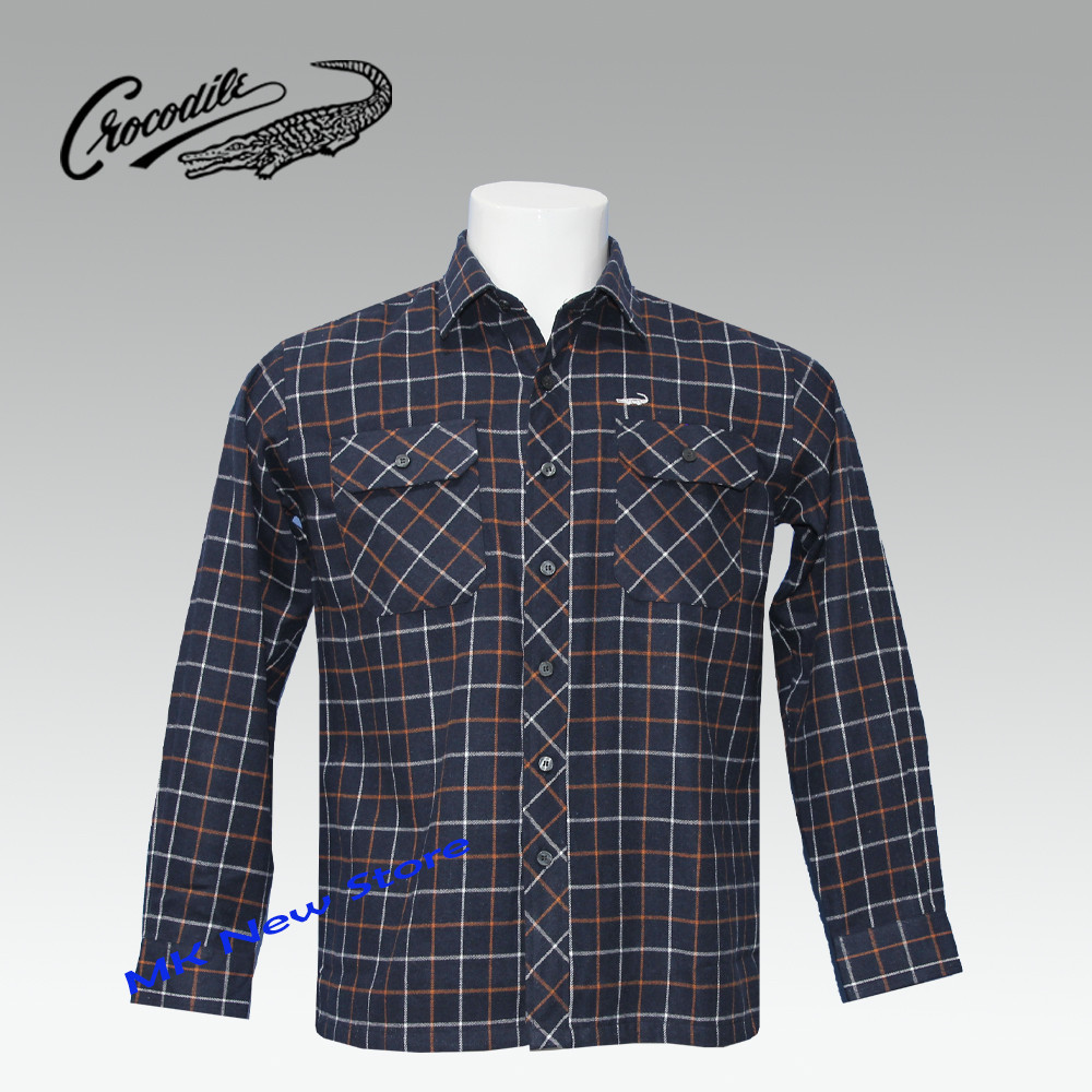 Kemeja Pria Lengan Panjang Flanel Crocodile 818-957