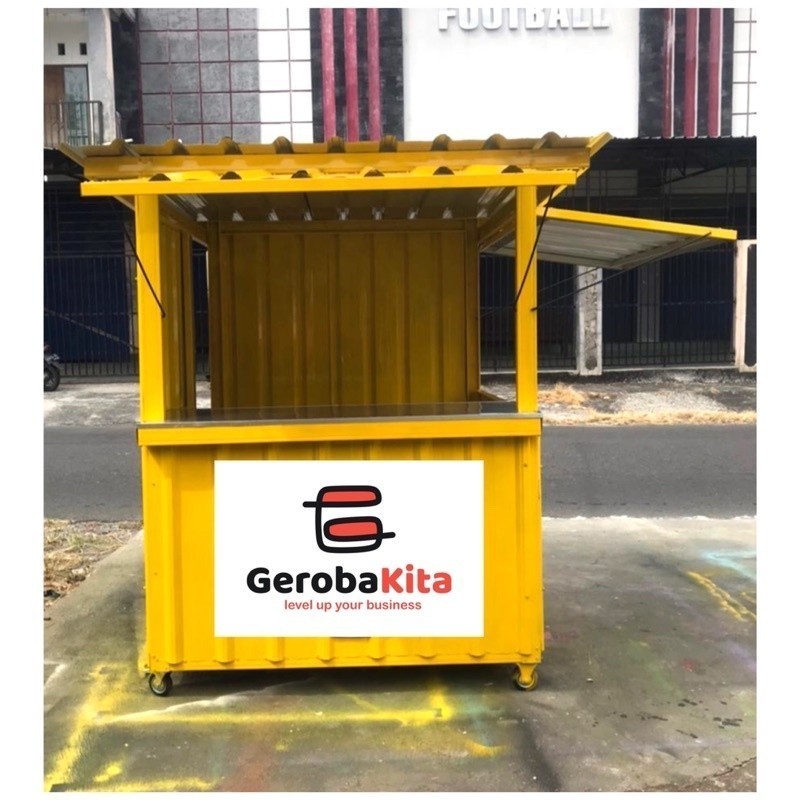 HOT PROMO booth container  ukuran 150x150x200 / gerobak kontainer murah/ booth murah