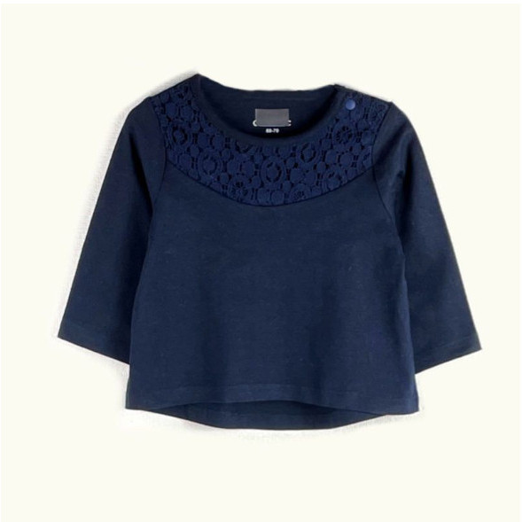 BAJU KAOS TSHIRT ELFINDOLL CLASSIC NAVY LONGSLEEVE ANAK PEREMPUAN