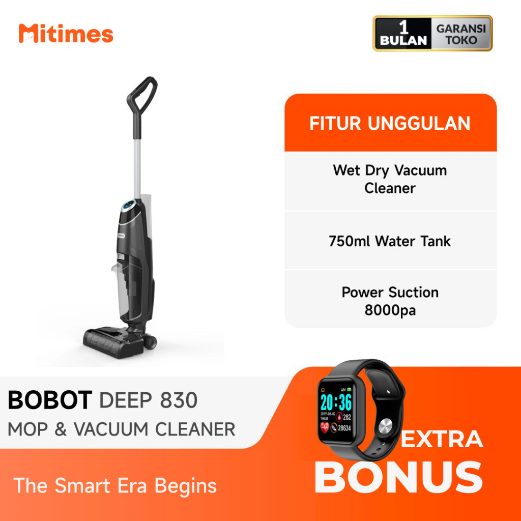 Bobot DEEP 832 Cordless Mop & Vacuum Cleaner Dry Wet with UV Light