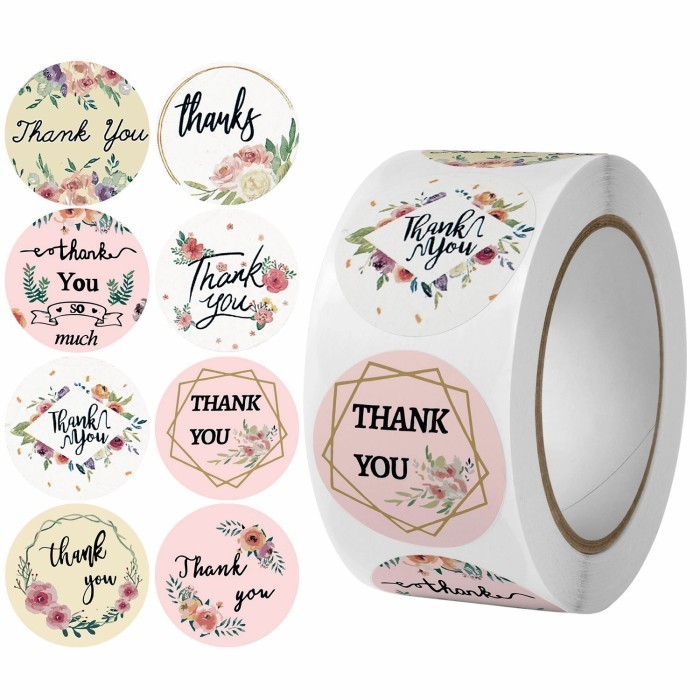 

Stiker Thank You isi 500 Cutting Sticker Murah Vinyl Anti Air Grosir