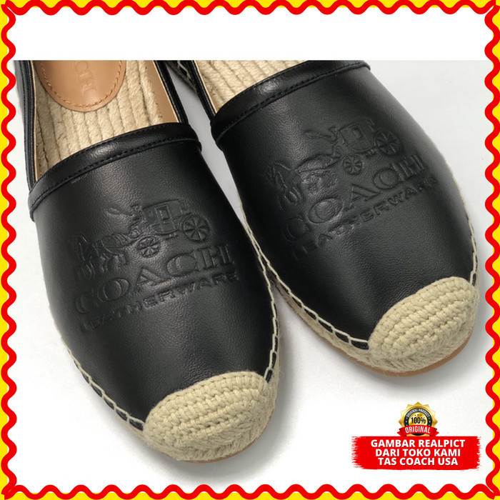 Terlaris ✨ -Sepatu Coach Pumps Flat Shoes Wanita  Branded - 36