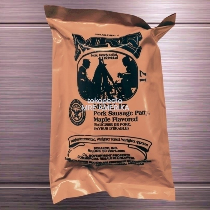 

usa mre ransum tentara amerika menu 17
