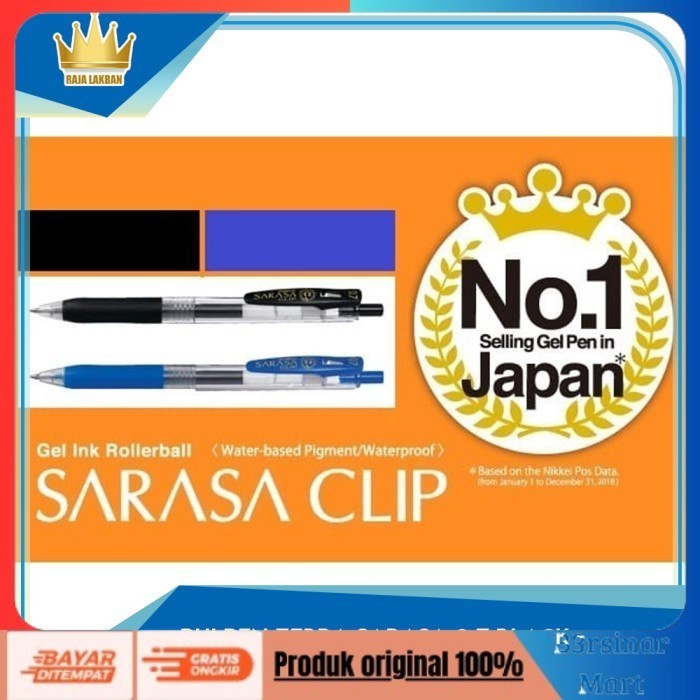 

[[KUALITAS TERBAIK]] pulpen ZEBRA Sarasa 0.7 Black / Hitam Hitam COD