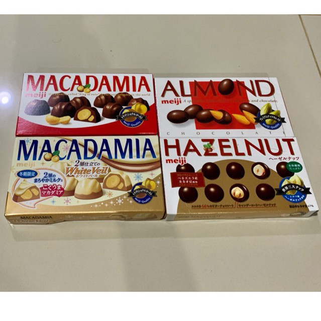 

MEIJI CHOCOLATE MACADAMIA / ALMOND / HAZELNUT BEST SELLER JAPAN