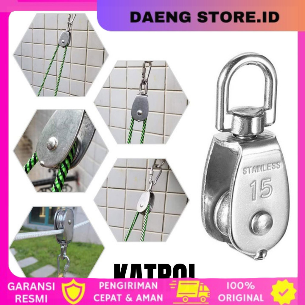 KATROL MINI SERBAGUNA Katrol Kerekan Mini Serbaguna Material Stainless Steel Kuat KATROL-COD