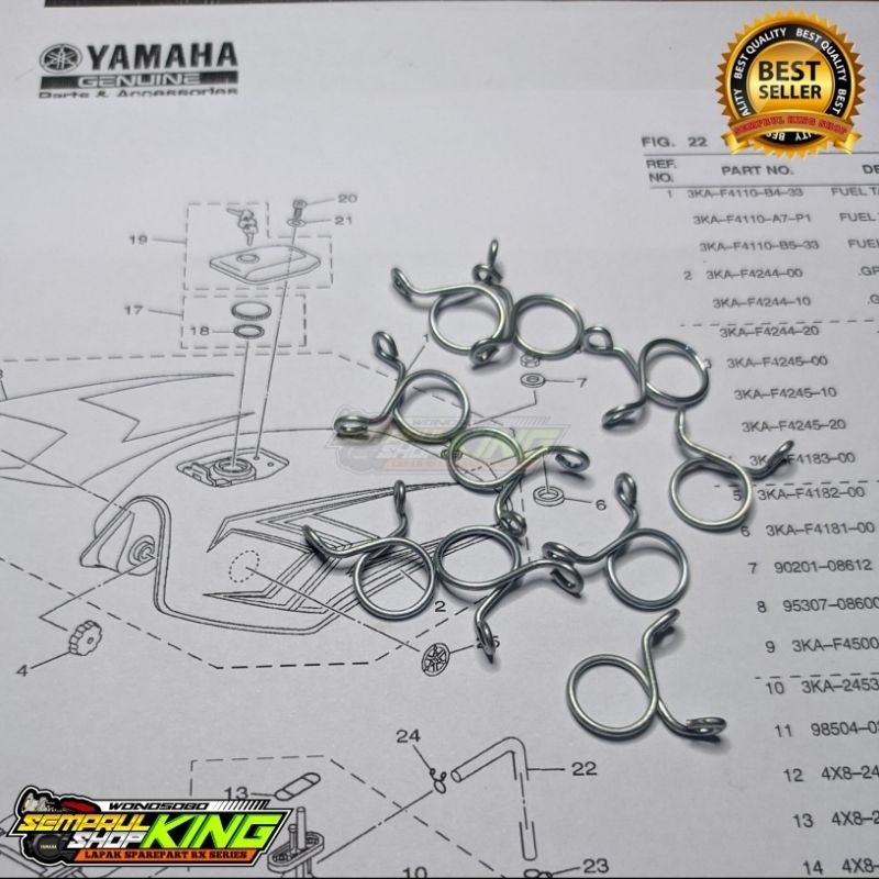 Klem kleman selang bensin Universal klem selang pompa Oli besar Rxking rxking rxs rxk