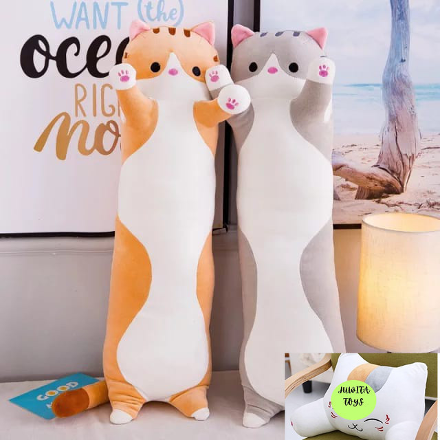 Boneka guling kucing import lucu imut / boneka mainan anak