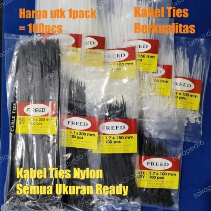 

TK Kabel Ties Cable Ties 4,8 x 250 (25cm) harga 1pak isi 100pcs