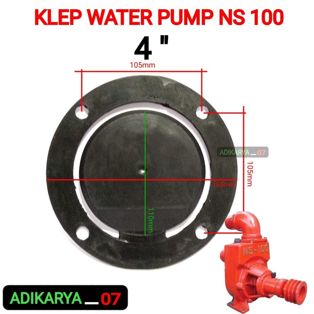 Klep Tabok NS 100 Waterpump Klep Pompa NS100 Mesin Pompa Irigasi Sawah Klep Hisap Pompa NS100 Klep L