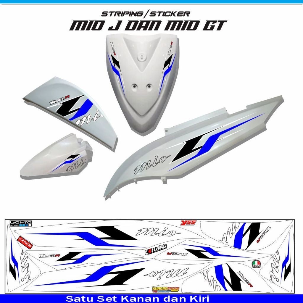 COD / VARIASI STRIPING MIO GT / STIKER  MIO J VARIASI MOTIF BARU / STIKER MOTOR MIO J