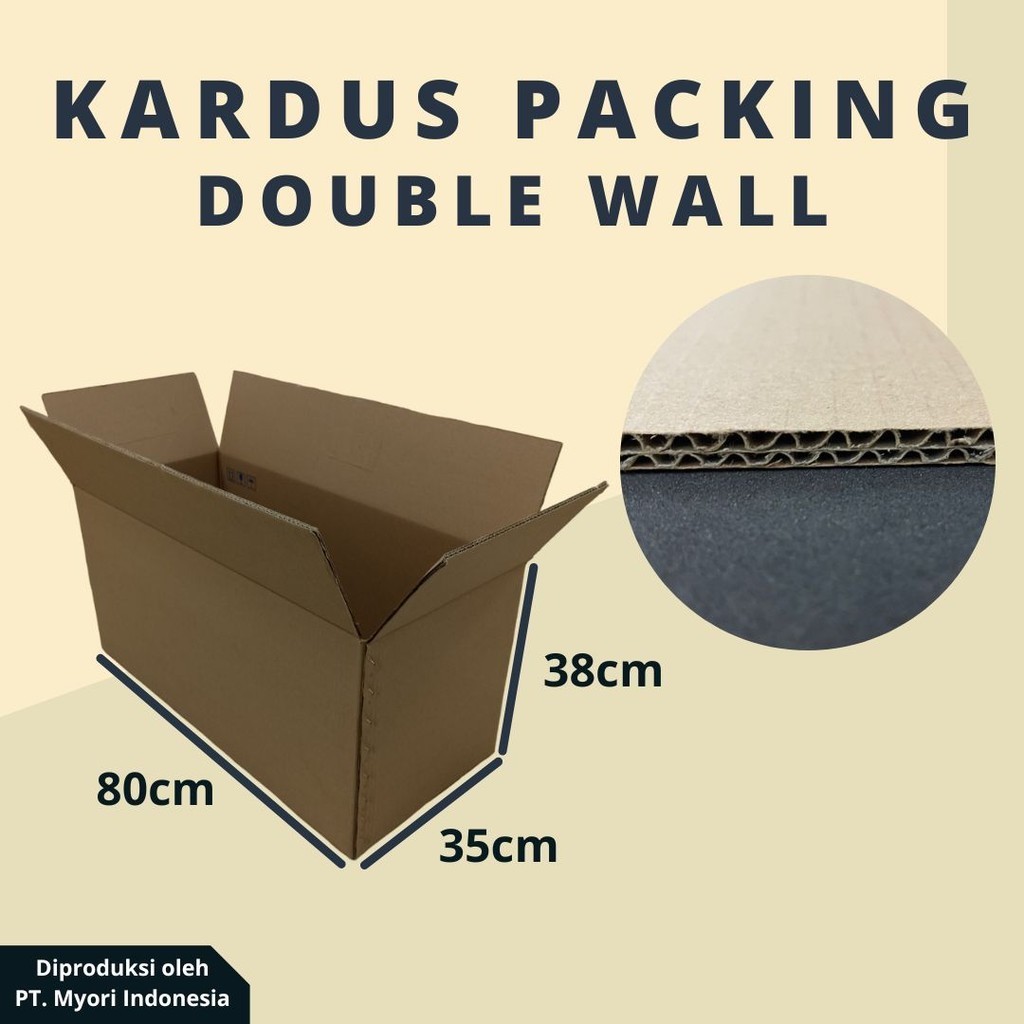

(80 x 35 x 38 cm) | Kardus Besar Double Wall | Kardus Pindahan Tebal Overstock