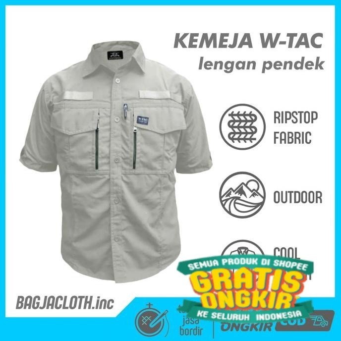 Jovan KEMEJA TACTICAL W-TAC LENGAN PENDEK / BAJU TACTICAL PDL LAPANGAN OUTDO JS004 - W-TAC PENDEK/ j