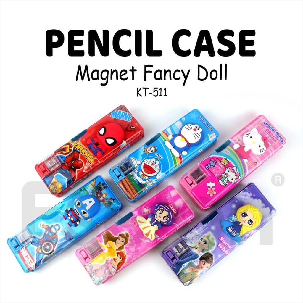 

Kotak Pensil Magnet KT-511 / Tempat Pensil Magnet Boneka Timbul