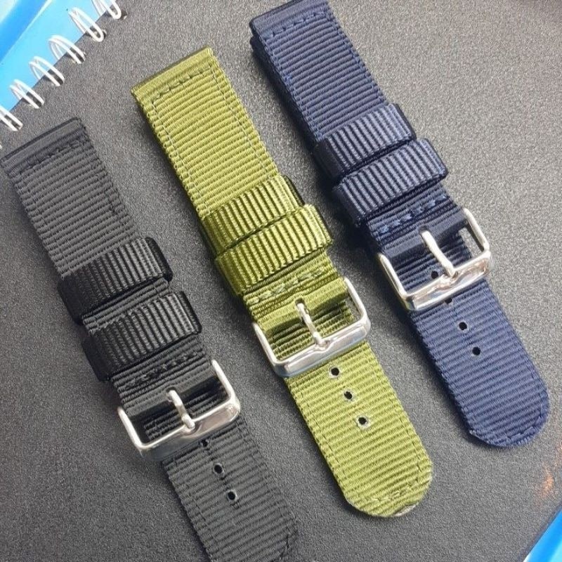 Strap Tali Jam tangan Kanvas Nilon 18mn-24mm