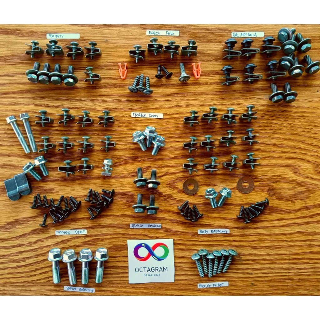 Baut Vario 110 Karbu Full Set/ Baut Motor Honda Vario 110 Full Set