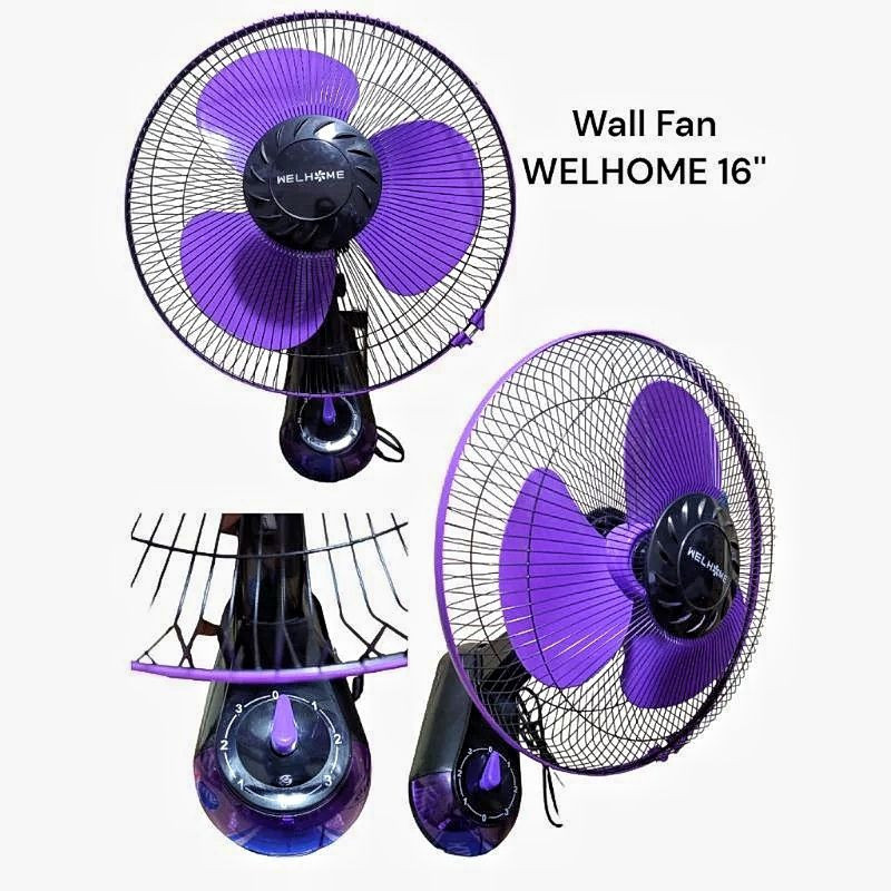 KIPAS ANGIN DINDING WALL FAN 16" INCH WELHOME WH-1663E WH 1663E