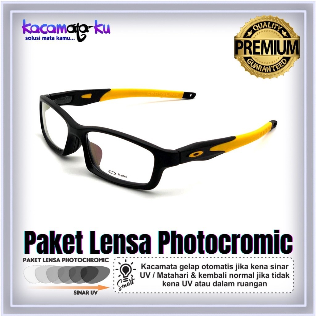 Frame Kacamata Baca Minus Plus Pria Sporty Oakley Crosslink Range Photocromic