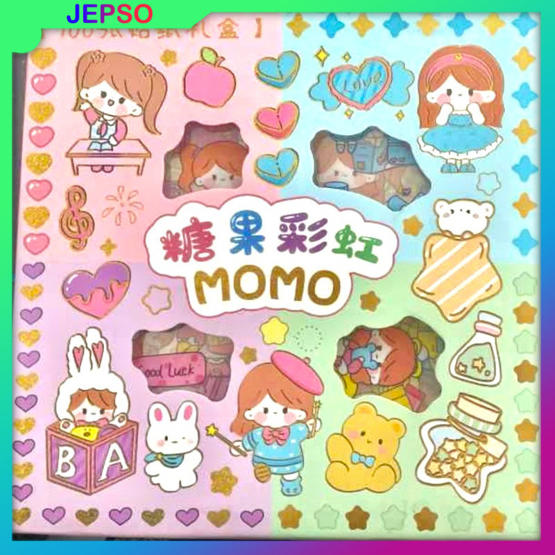 

STIKER VIRAL RAINBOW PINK BIRU UNGU HIJAU 100 LEMBAR STICKER KOREA DIARY DIY BUJO SCRAPBOOK BINDER