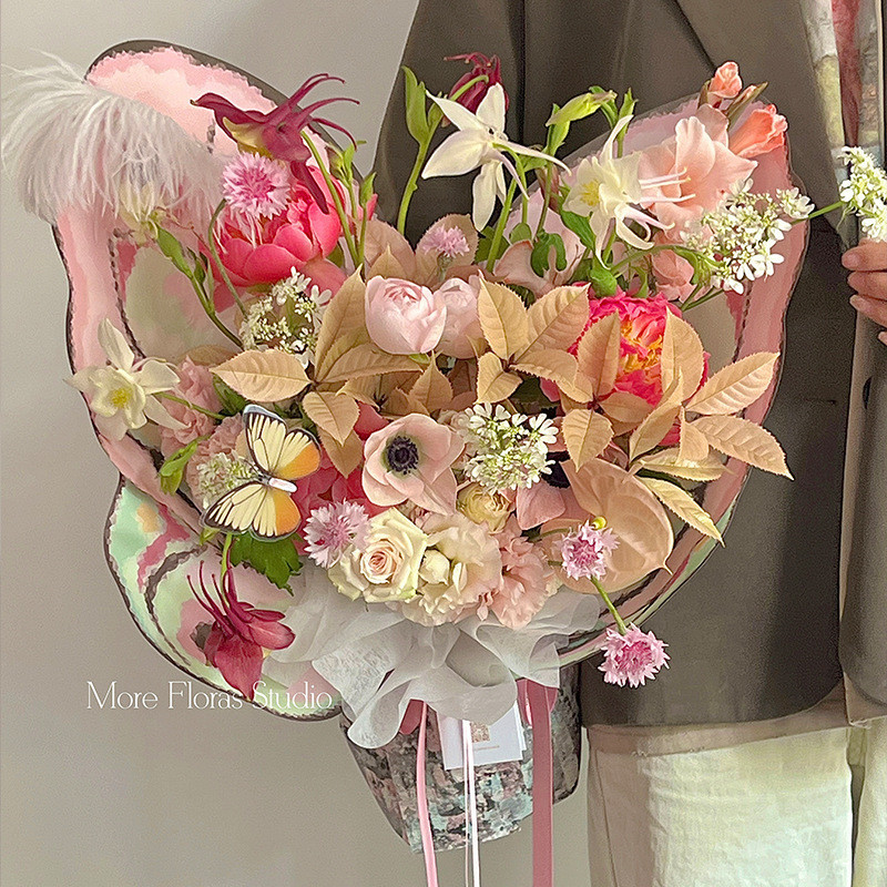 

10SET /20PCS Karangan Bunga Kupu-kupu Bentuk Kertas Kemasan Kertas